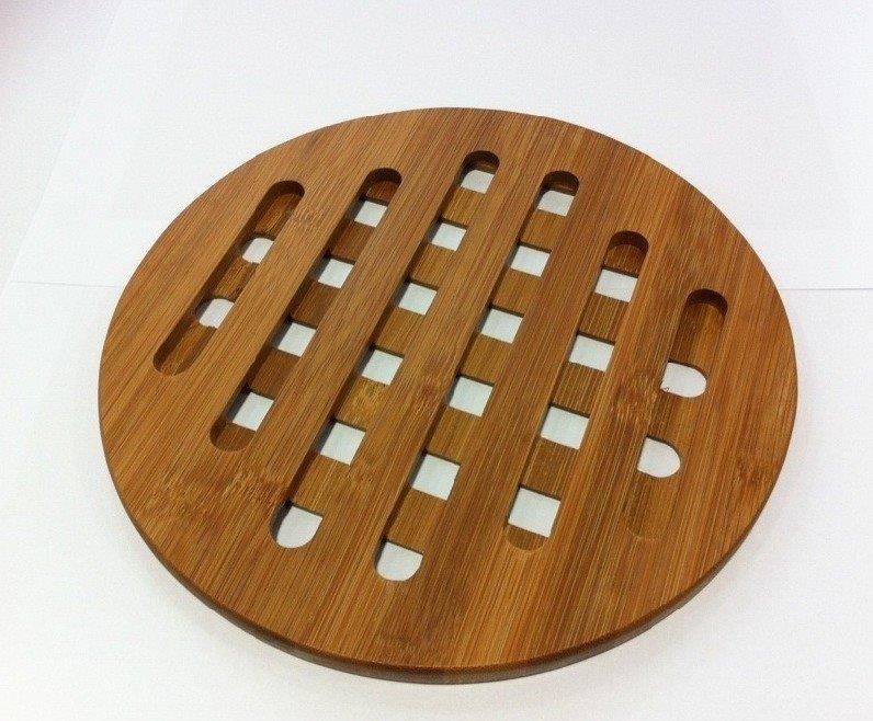 Bamboo Hot Pads Round Trivet, Heat Reasistant Pads